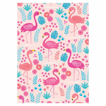 Personalised Flamingo Pattern Thank You Cards, 3 of 4