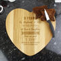 Personalised 5th Anniversary Heart Chopping Board, thumbnail 4 of 4