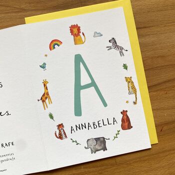 Personalised Alphabet Initial Name Card, 2 of 6