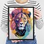 Painterly Lion Portrait Illustration Art Print, thumbnail 1 of 4