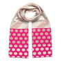 Stripes And Circles Wool And Cashmere Scarf Pink, thumbnail 2 of 2