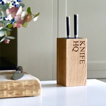 Personalised Wooden Knife Holder, 2 of 5