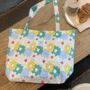 Extra Large Floral Daisy Tote Bag, Rose Canvas Shoulder Bag, thumbnail 1 of 11