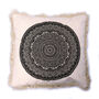 Traditional Mandala Cushion Cover 45x45cm Black, thumbnail 3 of 4