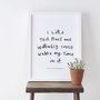 I Like This Place Shakespeare Typography Print, thumbnail 1 of 2