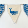 Whale Bunting. Blue. Wall Hanging. Handmade, thumbnail 3 of 6