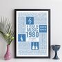 Personalised Music Year Print For Dad Gift Fathers Day, thumbnail 4 of 12