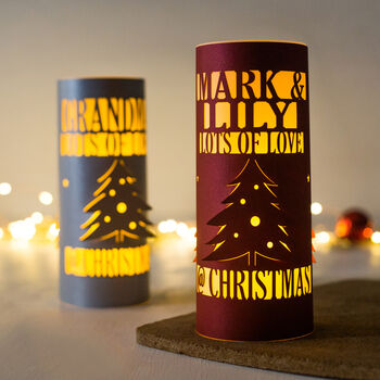 Personalised Lantern Sending Lots Of Love For Christmas, 3 of 6