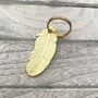 Brass Feather Dog ID Tag, thumbnail 1 of 2