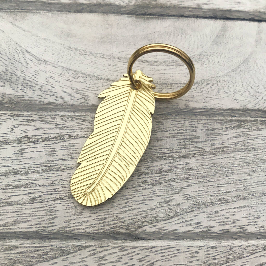 Brass Feather Dog ID Tag, 1 of 2