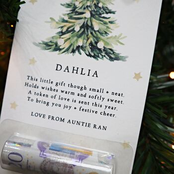 Christmas Money Holder Cash Gift Card Wallet Envelope Personalised For Kids Teens Boy Girl, 5 of 7