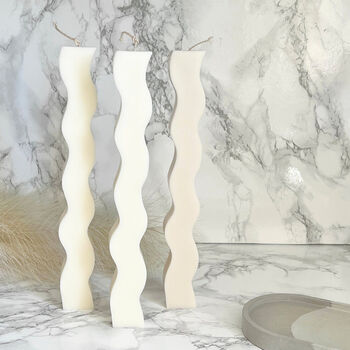 Wavy Dinner Candles Soy Wax Decorative Curvy Candle, 5 of 10