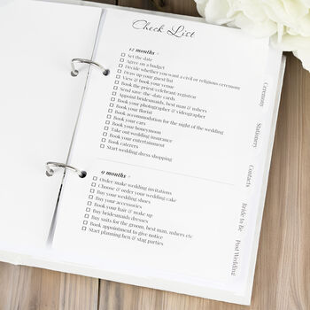 Personalised Botanical Border Wedding Planner, 6 of 12