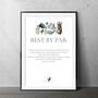 Fun Golf Gift, Best By Par Golfing Pun A4 Wall Art Print, thumbnail 2 of 2