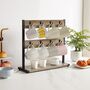 Greige Two Tier Coffee Mug Holder Stand, thumbnail 1 of 7