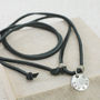 Personalised Disc Suede Wrist Wrap Or Necklace, thumbnail 3 of 6
