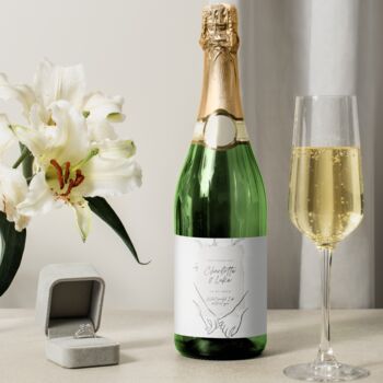 Personalised Stunningly Simple Wedding Champagne Label, 3 of 4