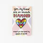 Rainbow Diamond Heart Pin, thumbnail 4 of 8