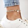 Personalised Semi Precious Stone Bead And Chain Anklet, thumbnail 5 of 11
