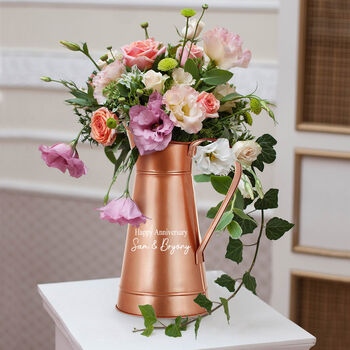 Personalised 7th Anniversary Copper Pitcher Jug Gift, 7 of 10