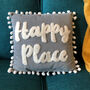 Happy Place Velvet Cushion, thumbnail 5 of 7