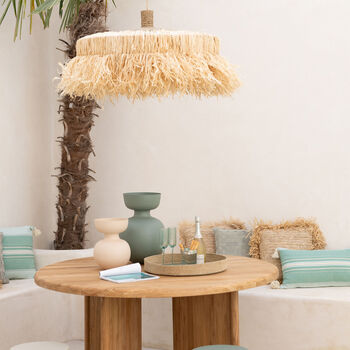 Natural Raffia And Woven Jute Pendant Light, 6 of 8