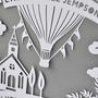 Hot Air Balloon Christening Papercut Art, thumbnail 6 of 8