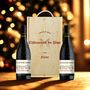 Personalised Chateauneuf Du Pape Red Wine Gift Set Two Bottle, thumbnail 2 of 5