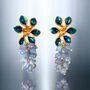 Handcrafted Aquamarine 24k Gold Drop Earrings, thumbnail 2 of 3