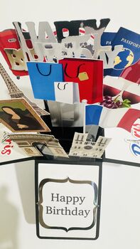 Personalisable Paris Themed 3D Greeting/Gift Card, 6 of 8