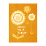 Floral Sustainable Greeting Card, Yellow, thumbnail 4 of 5