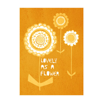 Floral Sustainable Greeting Card, Yellow, 4 of 5