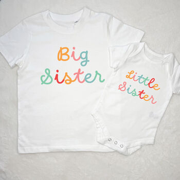 Swirly Rainbow Matching Sibling T Shirt Set, 3 of 6