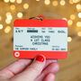 Personalised Train Ticket Christmas Tree Decoration, thumbnail 2 of 7