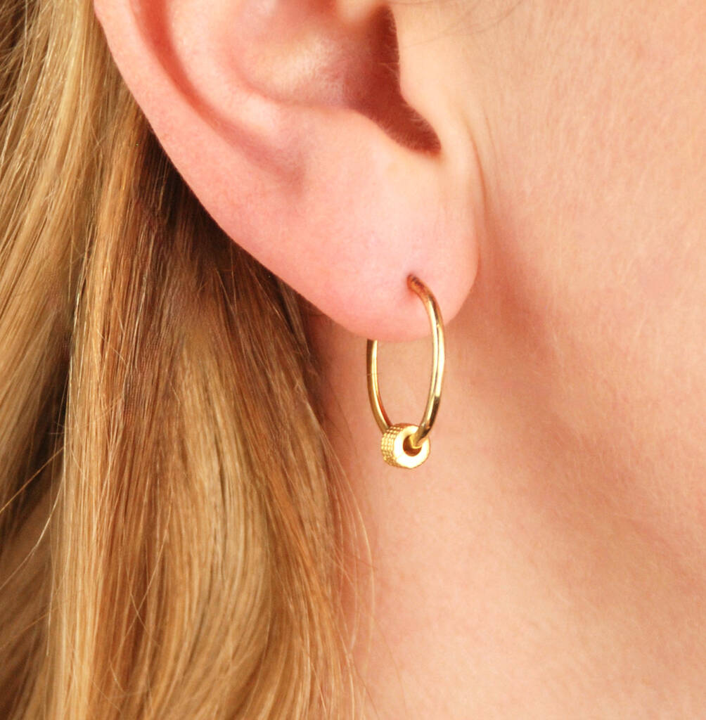 Sterling Silver And Gold Spacer Hoop Earrings By Penelopetom ...