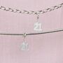 Sterling Silver 21 Charm, thumbnail 2 of 7