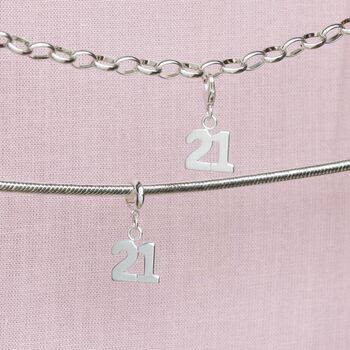Sterling Silver 21 Charm, 2 of 7