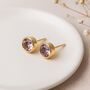 18ct Gold Plated Sterling Silver June Birthstone Stud Earrings – 7mm, thumbnail 3 of 7