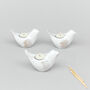 G Decor Set Of Three Ceramic Bird Tealight Holders, thumbnail 1 of 3