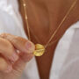 Say 'I Will' So I Can Say 'I Do' 24 K Gold Fan Necklace, thumbnail 1 of 11
