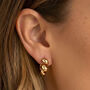 Gold Twisted Small Hoop Earrings, thumbnail 1 of 3