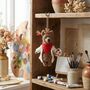 Handmade Felt Artist Alpaca Hanging Decoration, thumbnail 1 of 2
