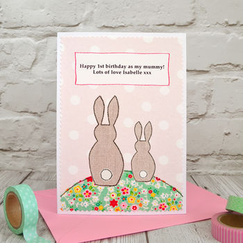 'Bunnies' Personalised First Mother's Day Card, 5 of 6
