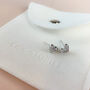 Sterling Silver Crystal Heart Stud Earrings, thumbnail 5 of 6