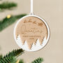 Sleigh Ride Silhouette First Christmas Hanging Decoration, thumbnail 1 of 2