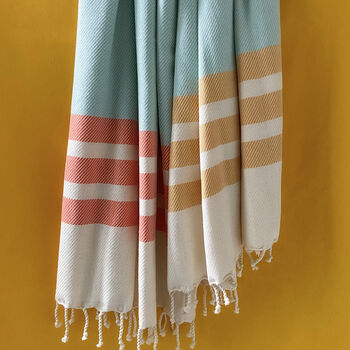 Personalised Natural Cotton Throw, Shawl, 7 of 12