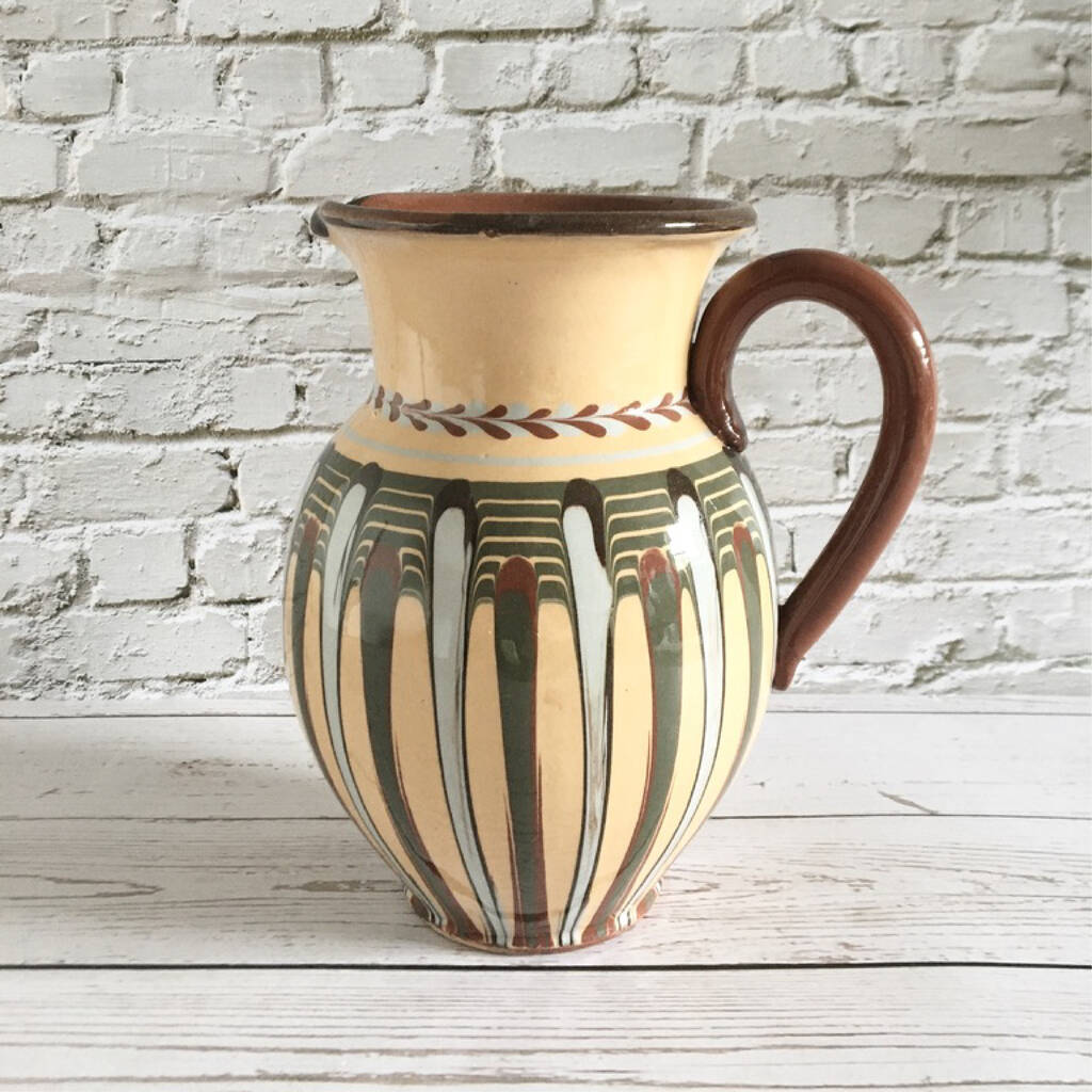 Hand Painted Ceramic 1litre Jug By The Tottem Artisan