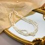 Saville Row Ivory Silver Pearl Jewel Ball Gift Necklace, thumbnail 3 of 5