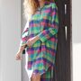 Women's Bright Shire Square Brushed Cotton Nightshirt, thumbnail 1 of 2