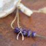 Madison Nine Carat Gold Wishbone Necklace, thumbnail 1 of 3